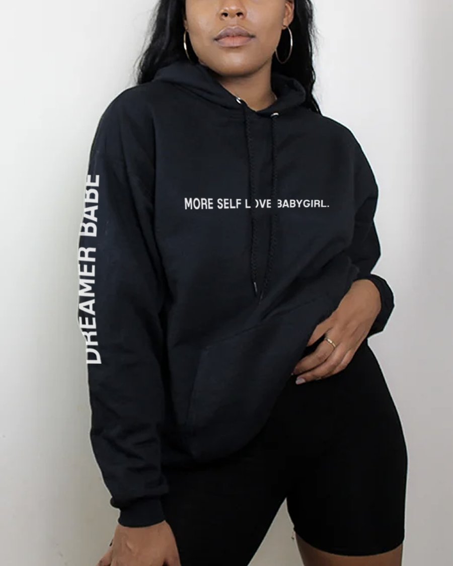 Image of More Self Love Babygirl Hoodie (Black)