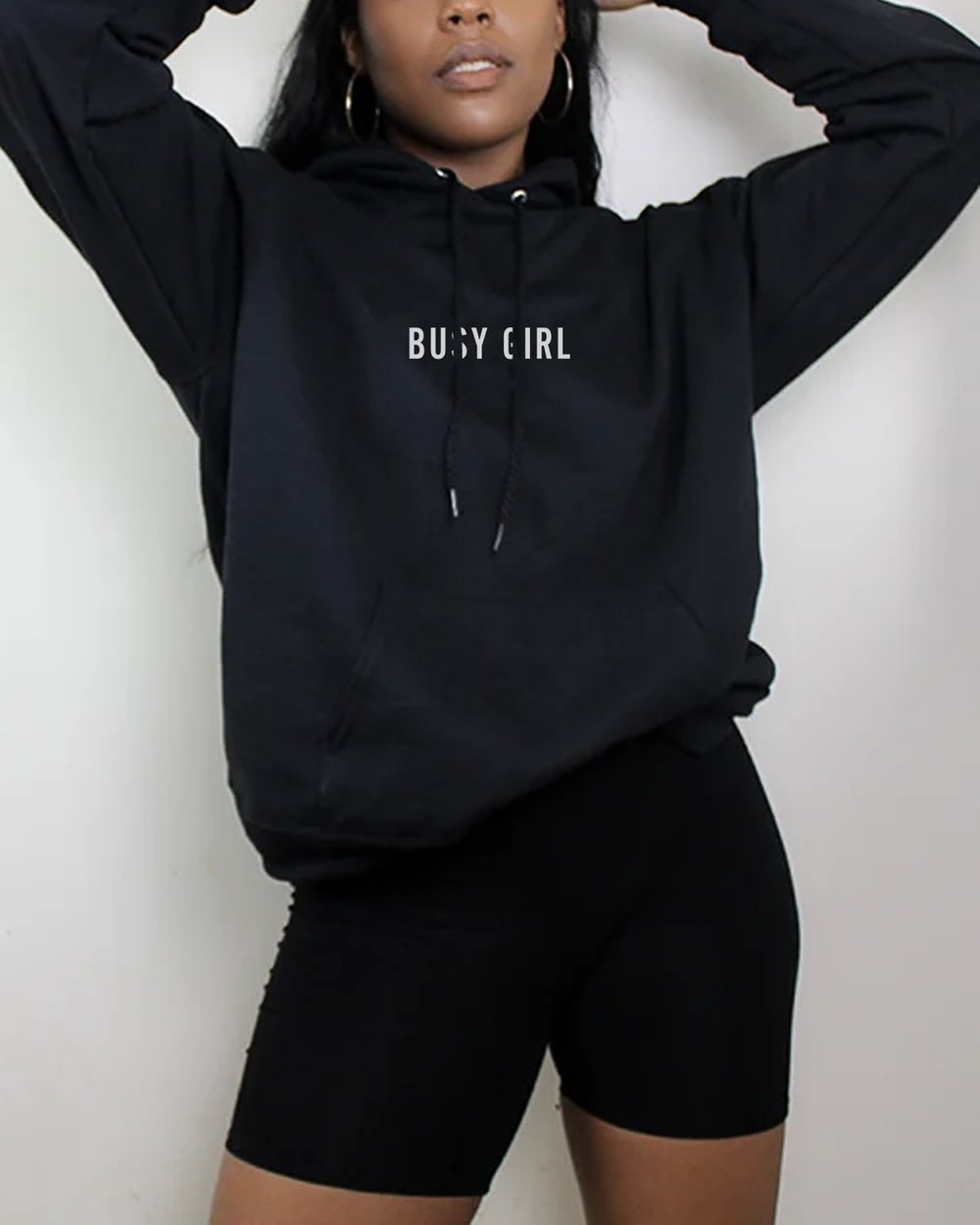 Image of Black "Busy Girl" Hoodie