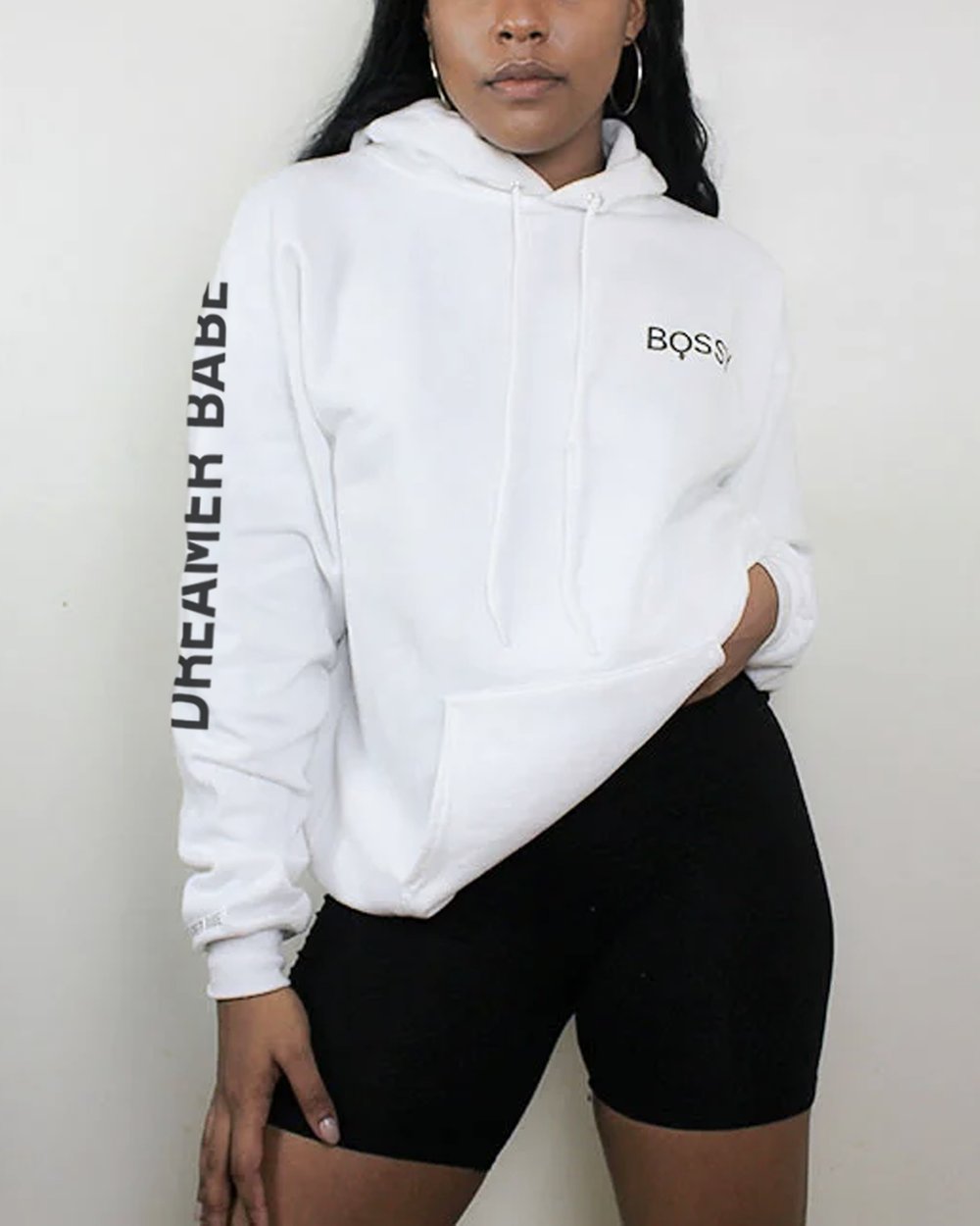 Image of White "Bossy Girl" Hoodie