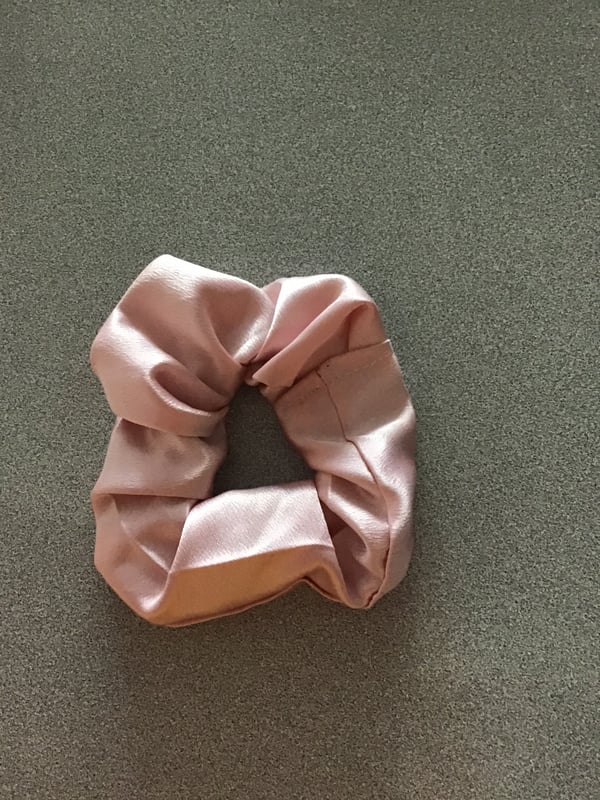 Image of Pink Satin Scrunchie