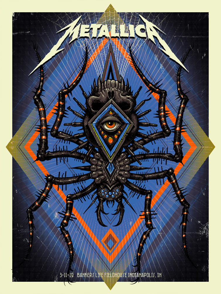 Metallica Indianapolis Artist Edition Poster | Stormcloudz