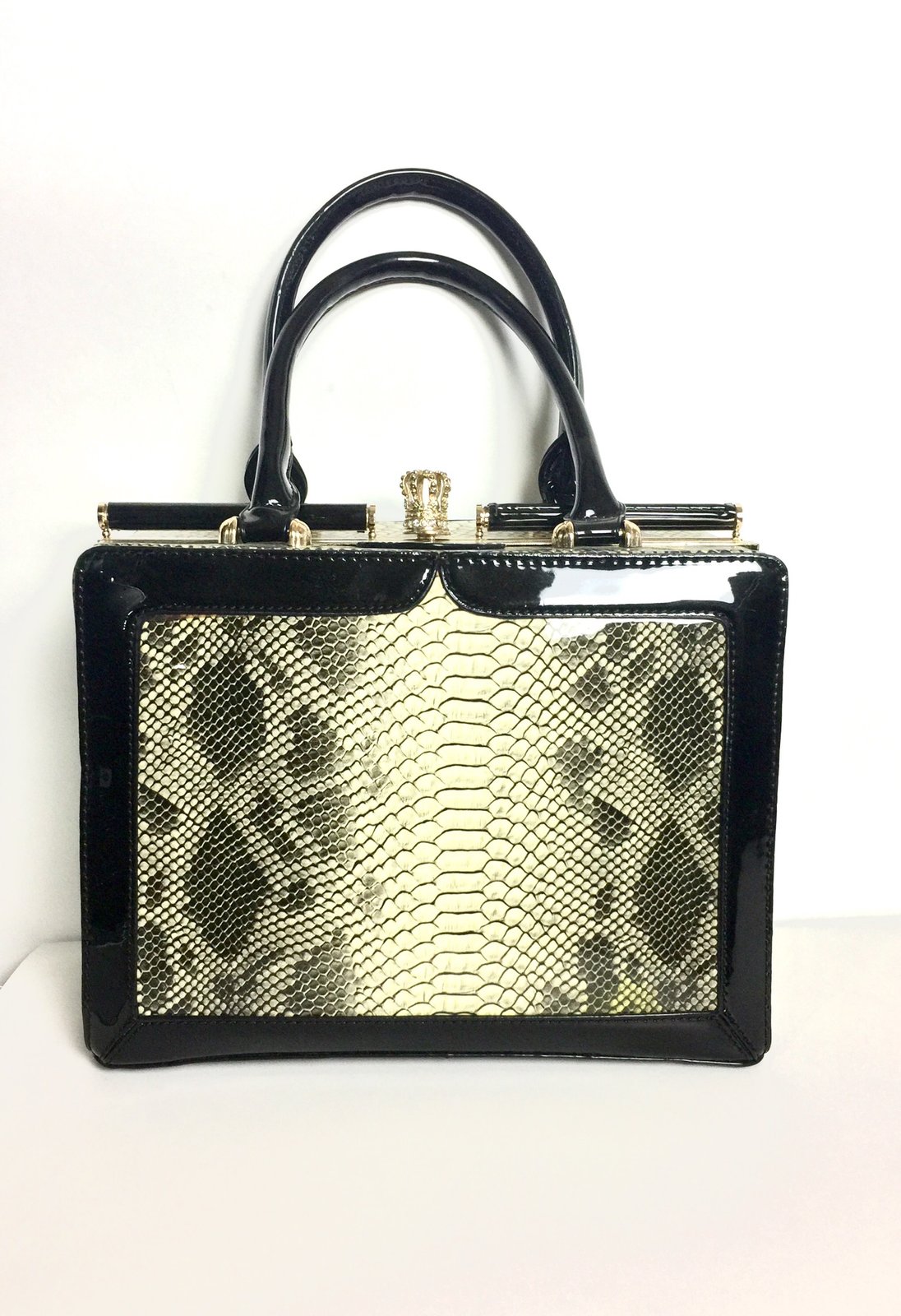 snakeskin handbag