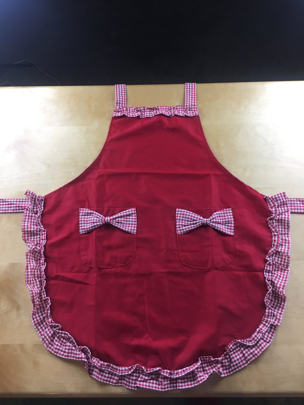 Image of Kitchen Apron Dress- Red and White