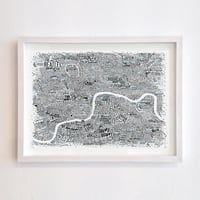 Image 1 of Music Map Of London (Black and Blue fluoro)