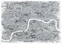 Image 3 of Music Map Of London (Black and Blue fluoro)