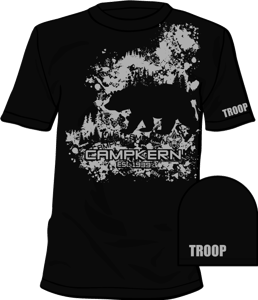 Image of CAMP KERN T-SHIRT 2019 - FULL FRONT CHEST & WITH TROOP SLEEVE IMPRINT - ONLINE