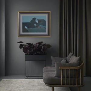 Image of Mid-century Oil, 'Swedish Farmstead' Arne Aspelin