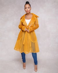 Yellow mesh coat 