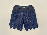 NAVY LACE SHORTS