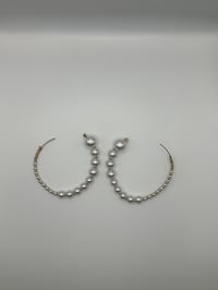 Image 2 of Pearl Hoops 