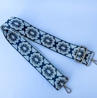 Image 1 of Black Floral Strap