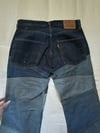 early 1970s patchwork denim Levi's flares