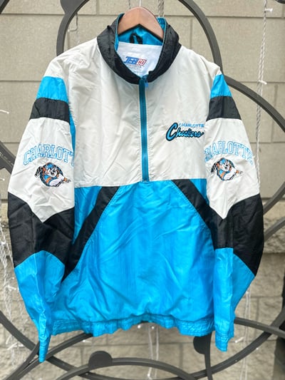 Image of Rare 90s Vintage CHARLOTTE CHECKERS Hockey Windbreaker Jacket, SIZE: XL