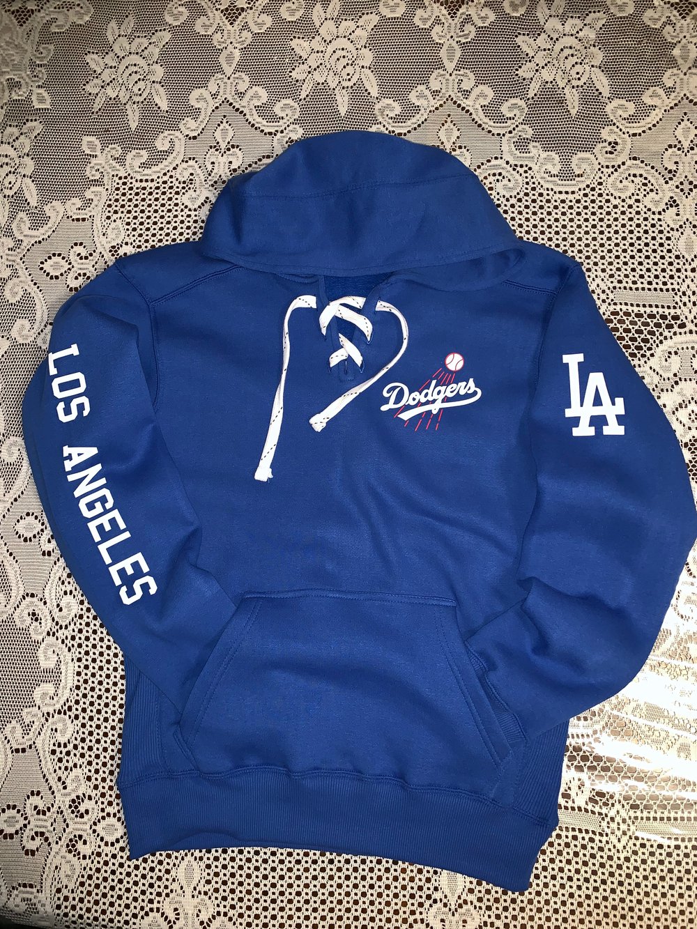 Image of Corded Hoodie Dodger Blue Color - LIMITED