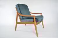 Image 1 of Fauteuil ex RDA bleu canard