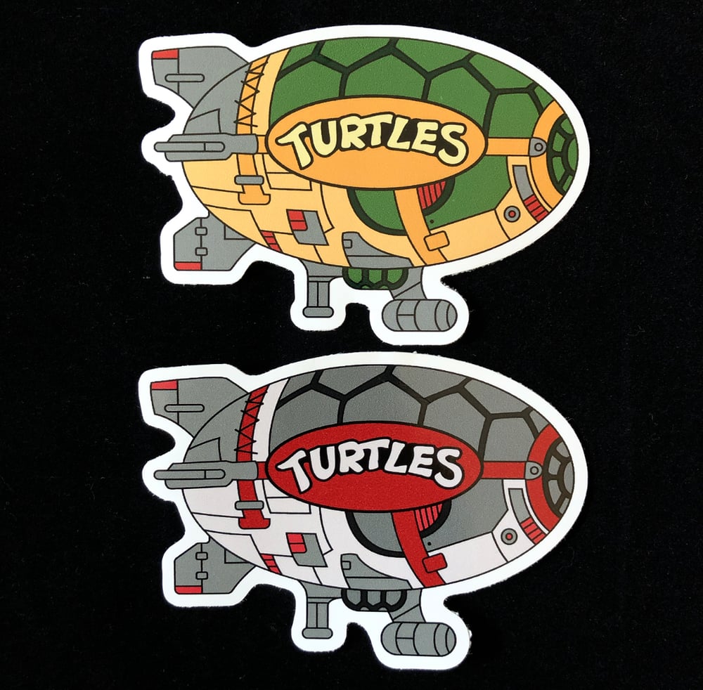 Image of TMNT_Wiz Blimp 4” Premium Stickers! *2 Pack*
