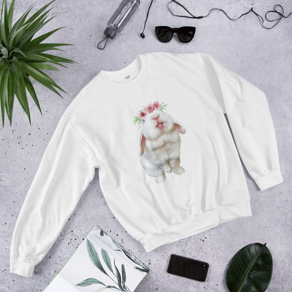 Image of Blanco 'Flower Crown' Crewneck Sweatshirt