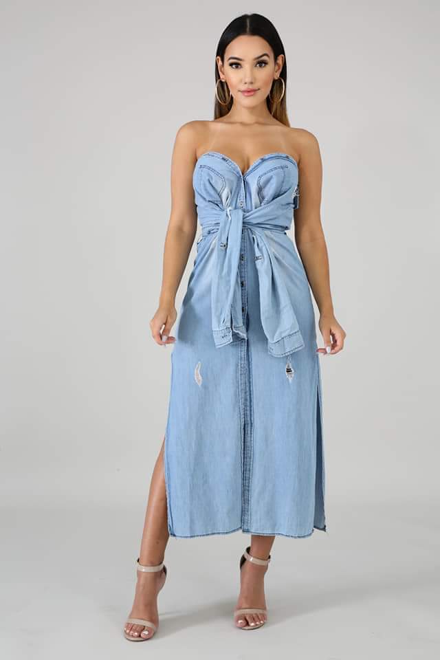 denim party dress