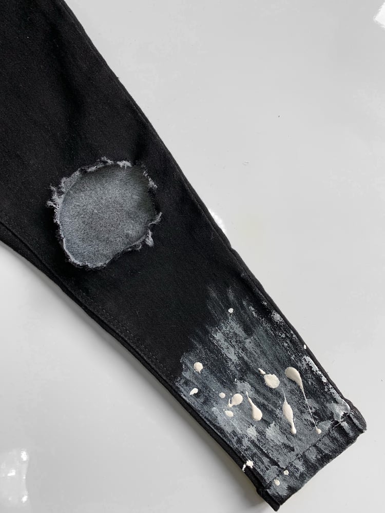 Image of Black denim Splat jeans 