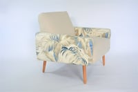 Image 1 of Fauteuil cube beige & botanic