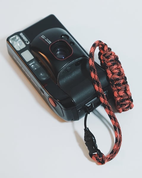 Image of Single strap camera wrist strap with buckle & nylon cord loop