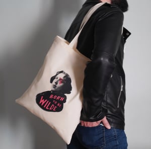 Image of BORN TO BE WILDE tote bag