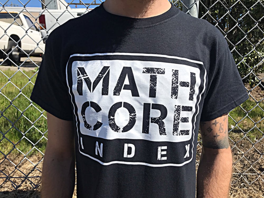 Image of Mathcore Index original logo t-shirt (black)