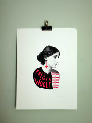 Image of FREE LIKE A WOOLF screenprint