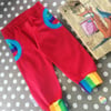 Red Corduroy Rainbow Pocket Trousers