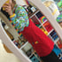 Red Rainbow Button Up Dungaree Dress Image 4