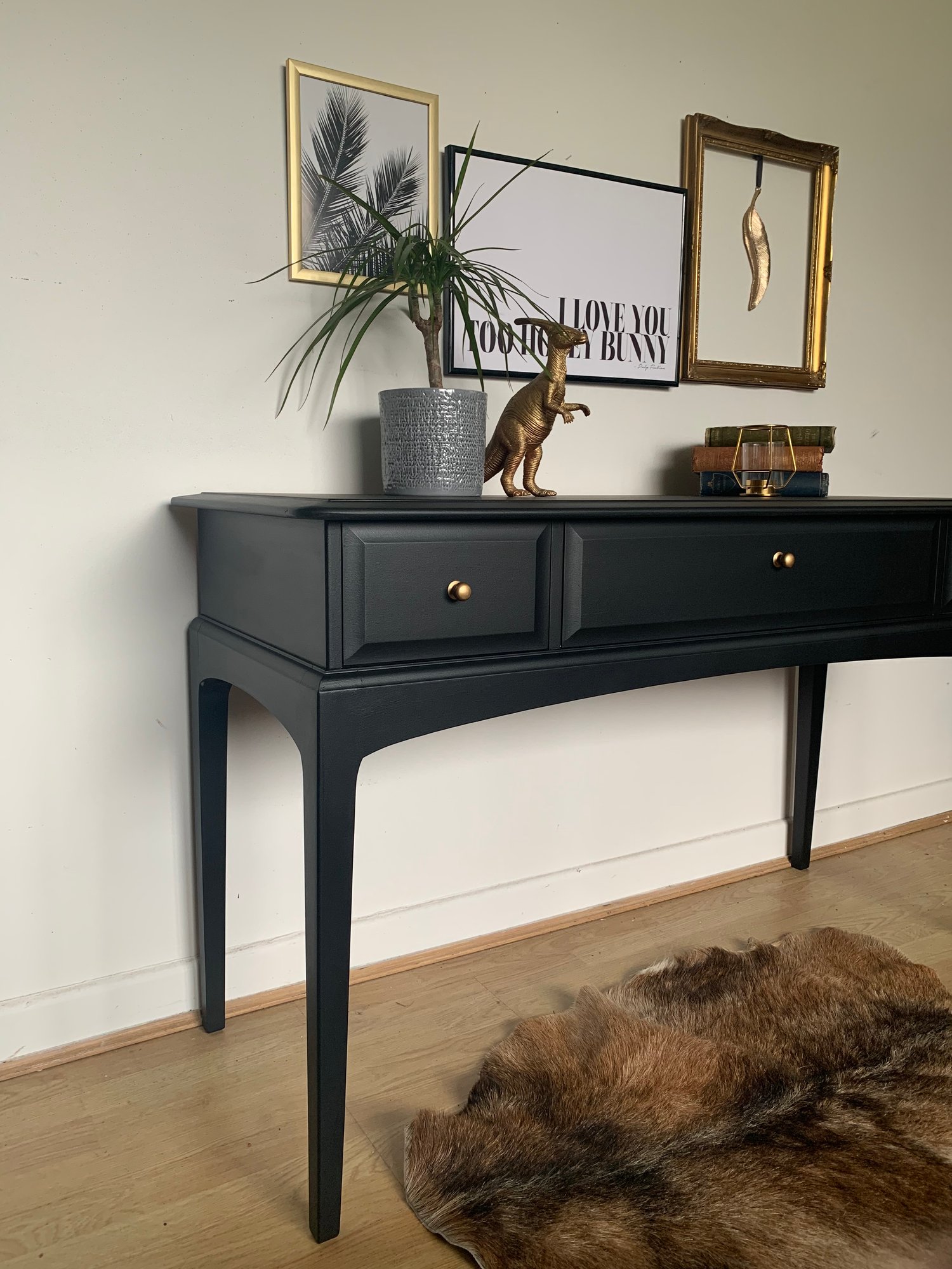 Image of All black Stag mahogany desk/dressing table