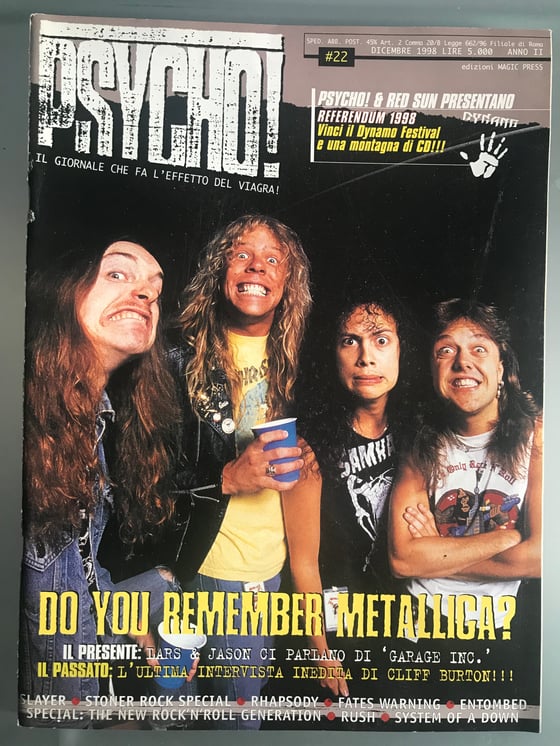 Image of PSYCHO! N.22 - DICEMBRE 1998 - 1 SOLA COPIA DISPONIBILE - RARISSIMO!!!