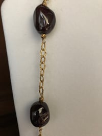 Image 5 of chocolate brown stones on gold chain