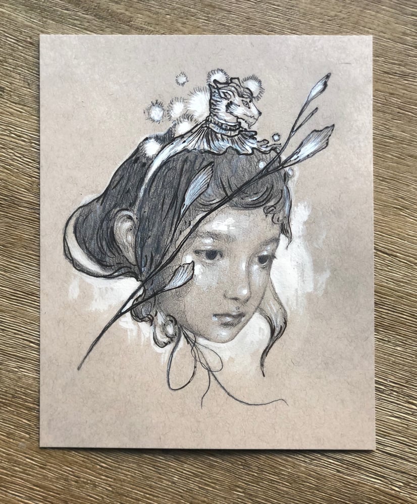 Image of pencil + gouache sketch I