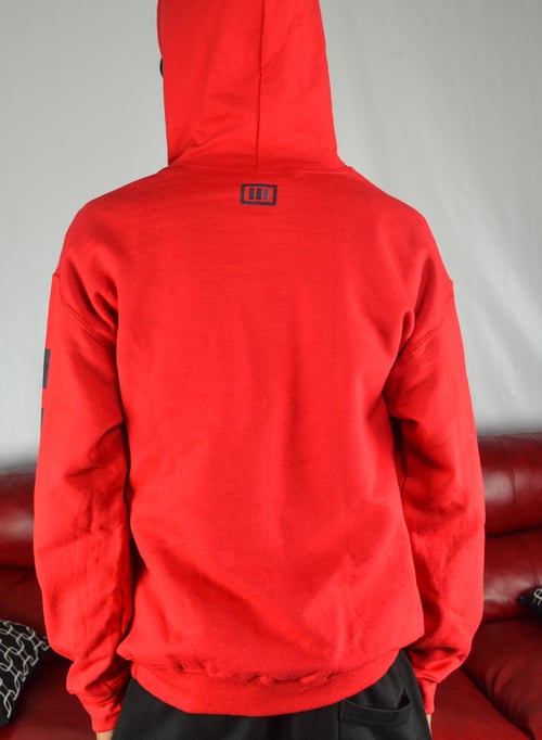 Image of Stay [Focused] Red Hoodie (black,dark grey)