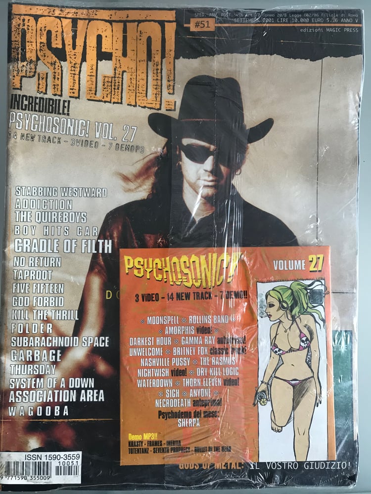 Image of PSYCHO! N. 51 (SETTEMBRE 2001) + CD PSYCHOSONIC! VOL. 27 - SOLO 6 COPIE DISPONIBILI!!!
