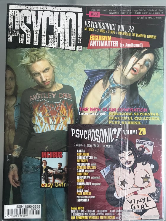 Image of PSYCHO! N. 53 (NOVEMBRE 2001) + CD PSYCHOSONIC! VOL. 29 - 10 COPIE RIMASTE!!!