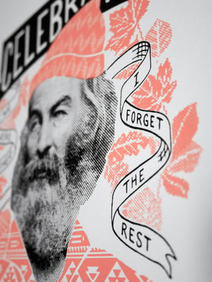 Image of CELEBRATE WHITMAN screenprint