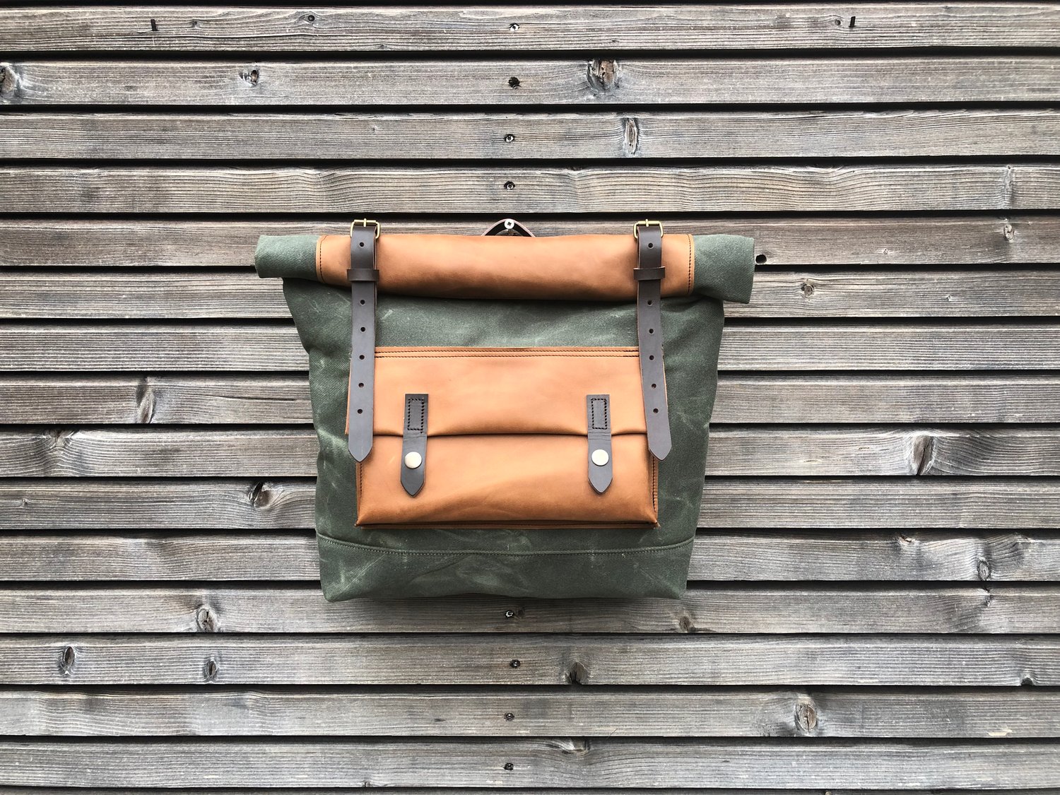 Image of Motorbike bag / Motorcycle bag / Bicycle bag in waxed canvas / Bike accessories