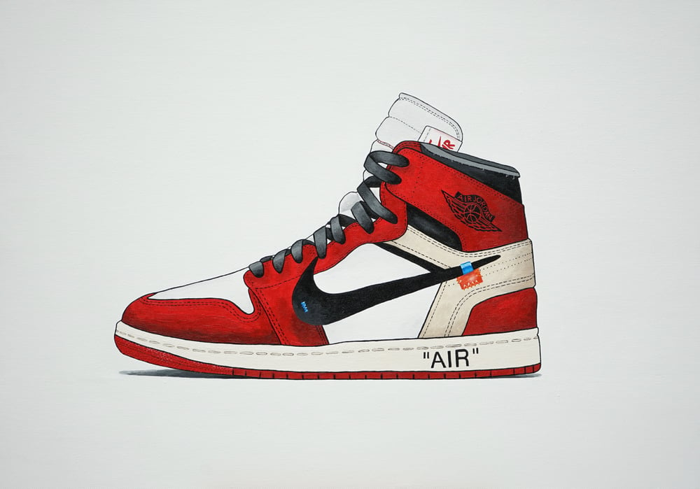 Image of Nike x Off-White Jordan 1 Chicago Painting 