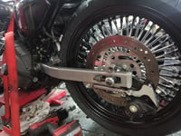 Image 1 of Tinworksinc 04-up 240/260 XL Sportster Wide Tire Swingarm Kit USA Made. 