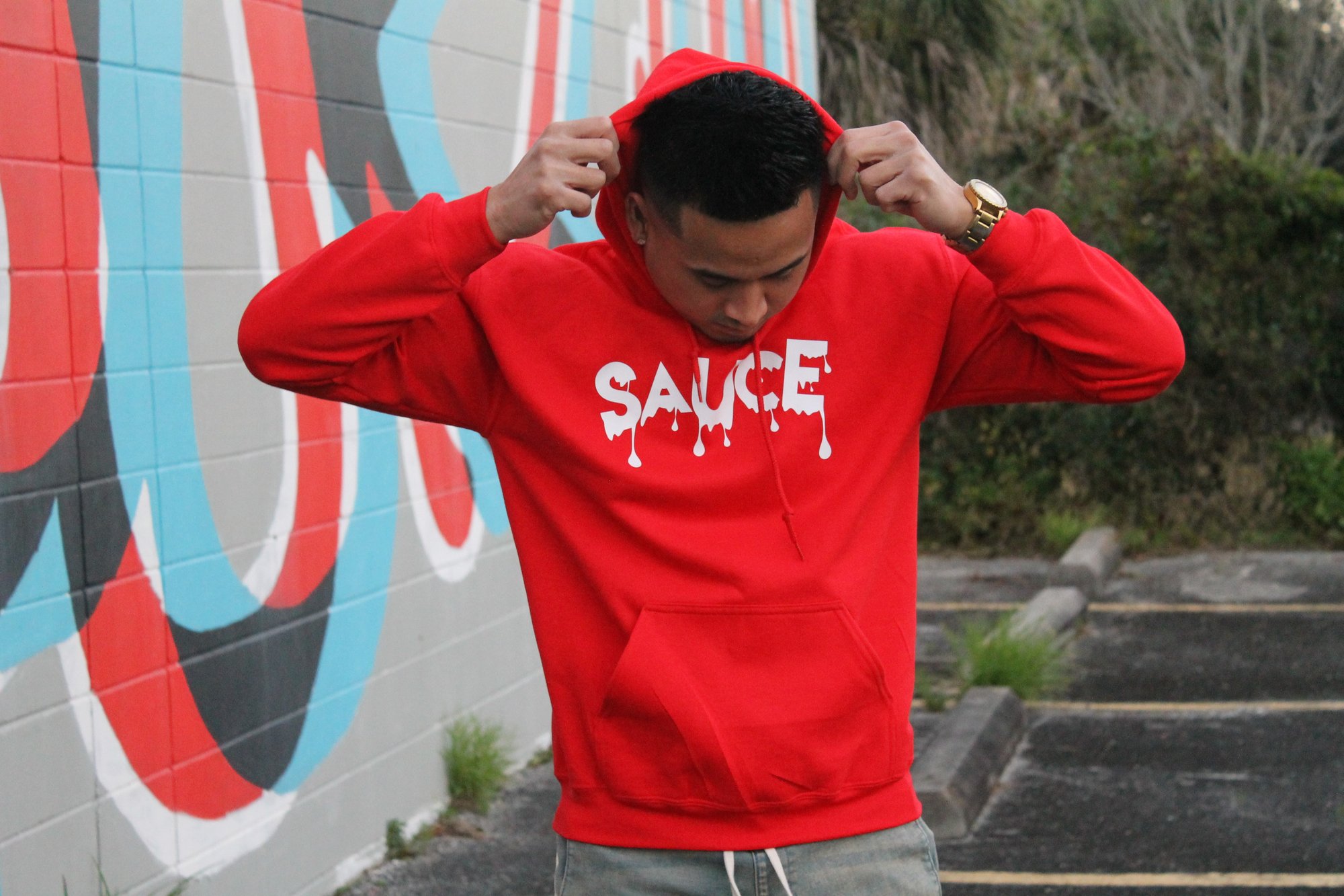 Sauce hoodie red on sale