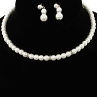 Image of PEARL EARRING /NECKLACE SET