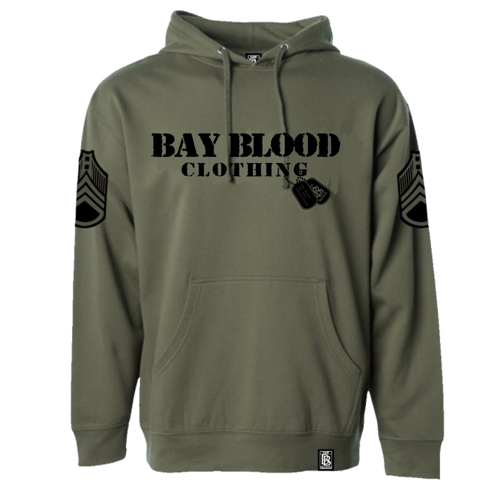 Image of First Blood Hoodie (military green/black)