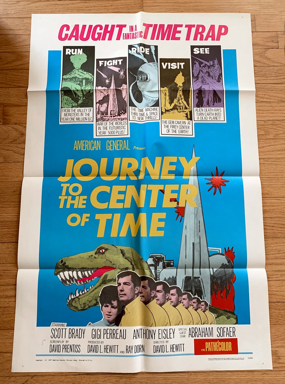 1967 JOURNEY TO THE CENTER OF TIME Original U.S. One Sheet Movie Poster