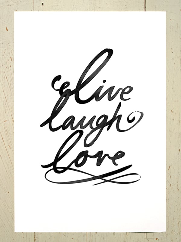 live laugh love canvas painting