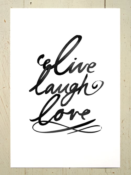 Image of Live laugh love A4 art prints