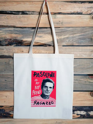 Image of PASOLINI IS MY BOYFRIEND tote bag