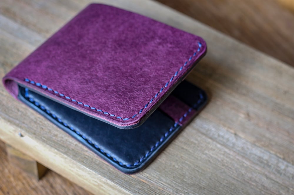 Image of Traditional Bifold in Violet Pueblo and Black Chromexcel