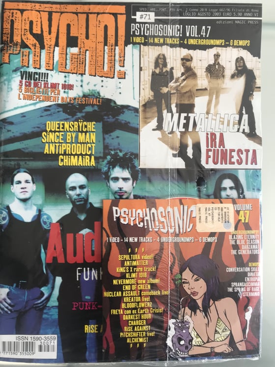 Image of PSYCHO! N. 71 (LUGLIO 2003) + CD PSYCHOSONIC! VOL. 47 - SOLO 4 COPIE DISPONIBILI!!! - RARISSIMO!!!
